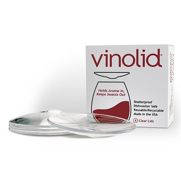 vinolid Wine Glass Cover - 4 Pack