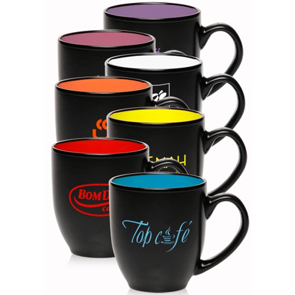 Ceramic & Coffee Mugs  Bistro 3-Tone Mug - Deep Etch 16oz MUG4891-LB
