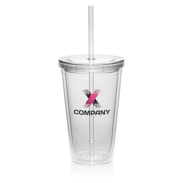 RMCAD Acrylic Tumbler With Mood Straw 16oz - Spectrum The RMCAD Store
