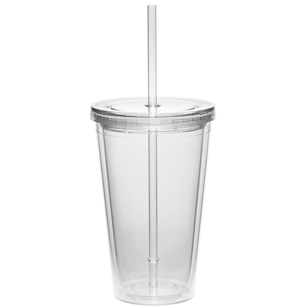 Positively Tea 16 oz. Double Wall Acrylic Tumbler w/ Straw – Fresh Roasted  Coffee