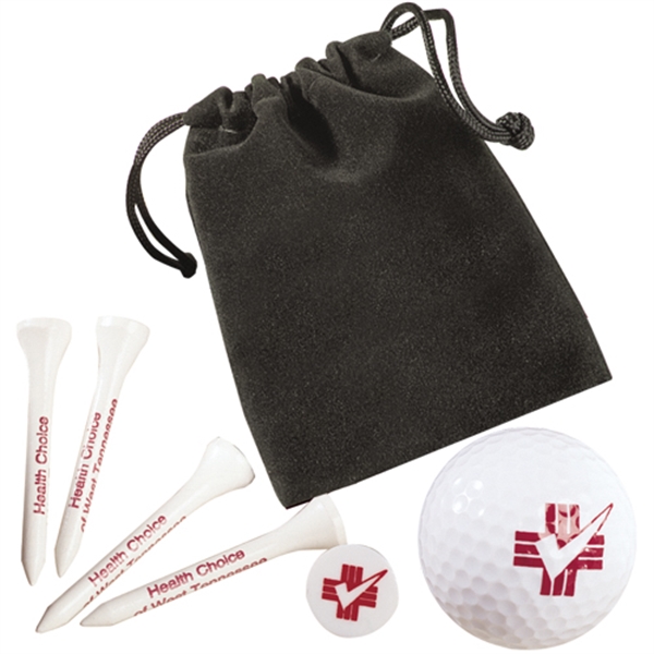 Golf Gift Set In Velour Bag