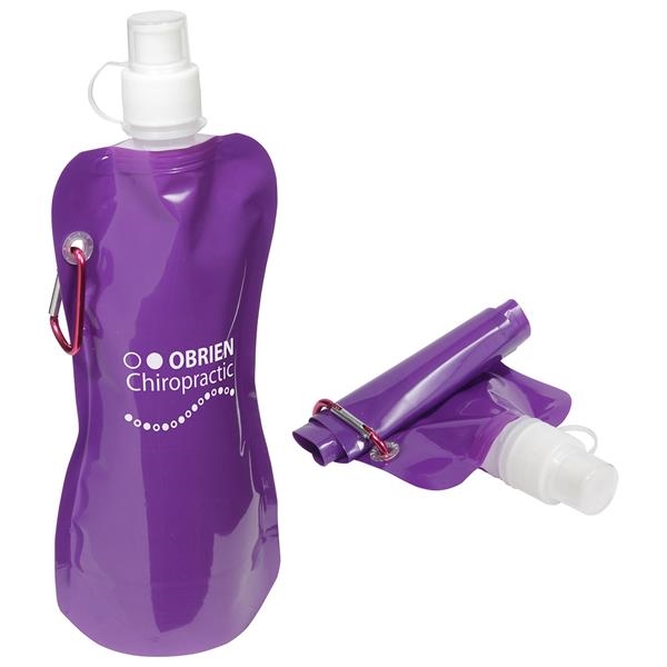 Collapsible Purple Water Bottle