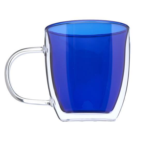 Custom Double Wall Glass Coffee Mugs - 8.5 oz.