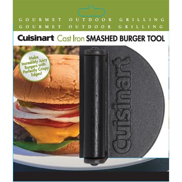 The Burger Smasher - Cast Iron Burger Press Kit w/Patty Paper Included