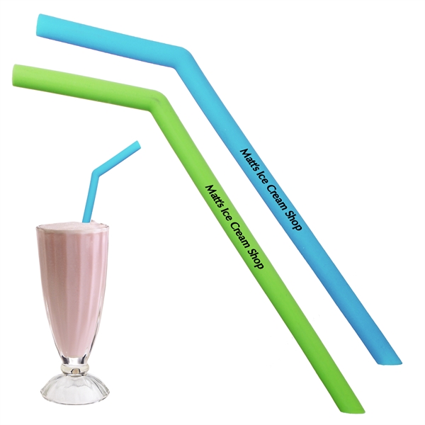 50Custom logo Reusable Collapsible BPA Free Silicone Drinking Straw Po