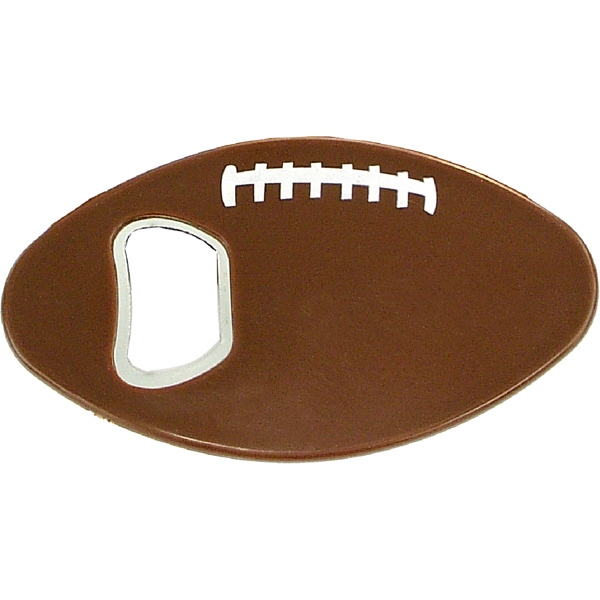 Football Shaped Magnetic Bottle Opener w/ Team Logos