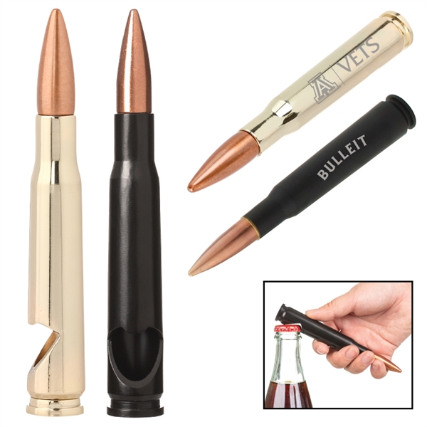 Bullet Bottle Opener with Cutter Knife 50 Caliber, Made from Solid Brass –  Banjo Show