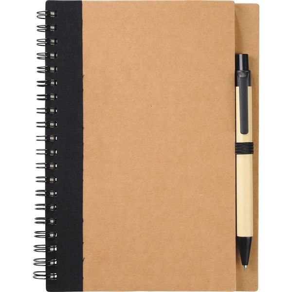 Unlined Spiral Notebook With Pen