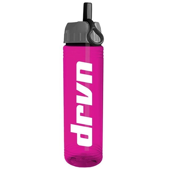 24 oz. Slim Fit Water Bottle with Ring Straw Lid