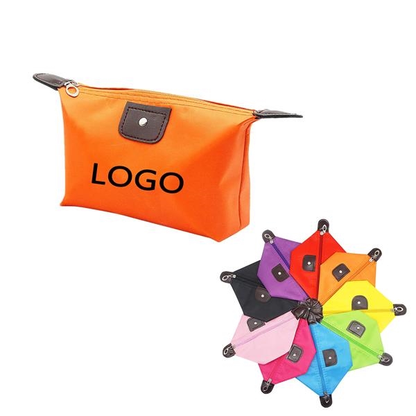 MULTI-COLOR PRINT TOILETRY BAG - Orange