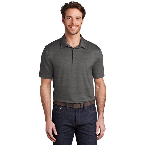 port authority stretch heather polo