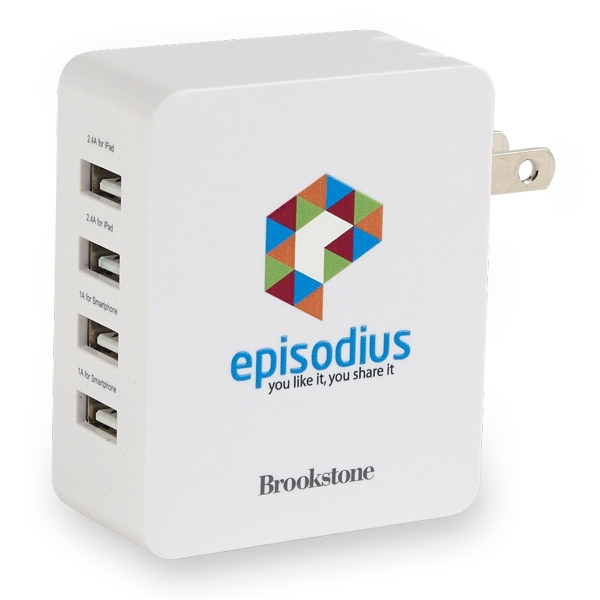 Brookstone R 4 Port USB Wall Charger II EverythingBranded USA