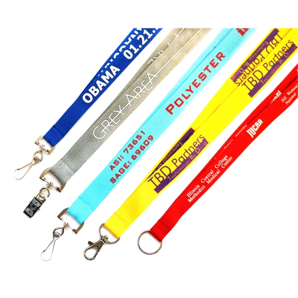 5/8 Wide Economy Flat Polyester Printed Lanyards