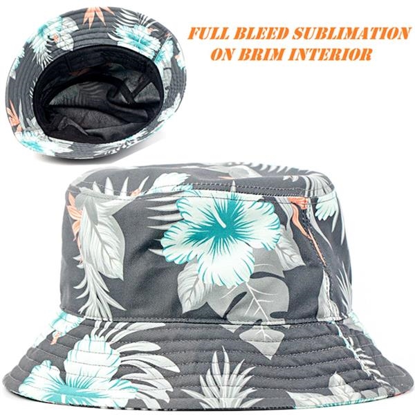 White Bucket Hat with Green under Brim, MADE IN USA!!