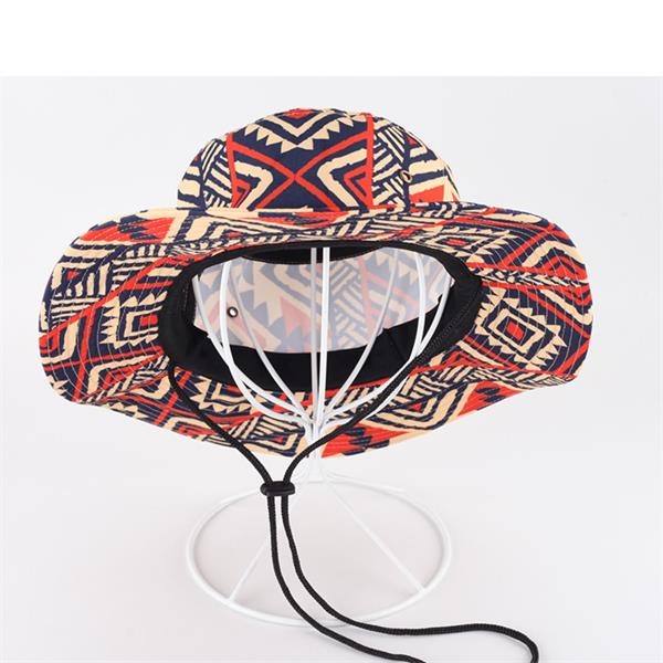 White Multi-Logo Sublimated Design Bucket Hat