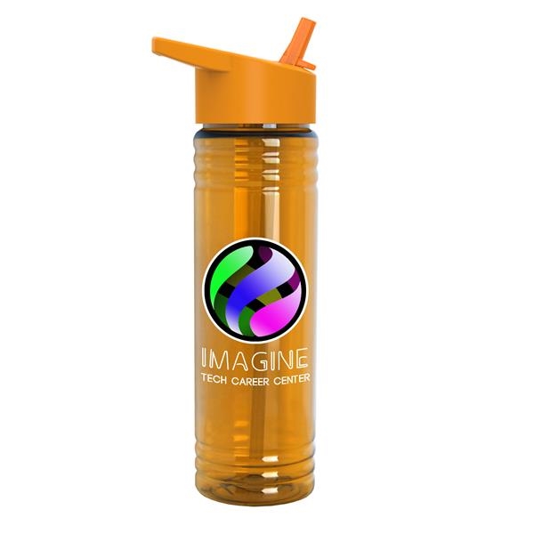 24 oz Slim Fit Water Bottles with Flip Straw - Digital