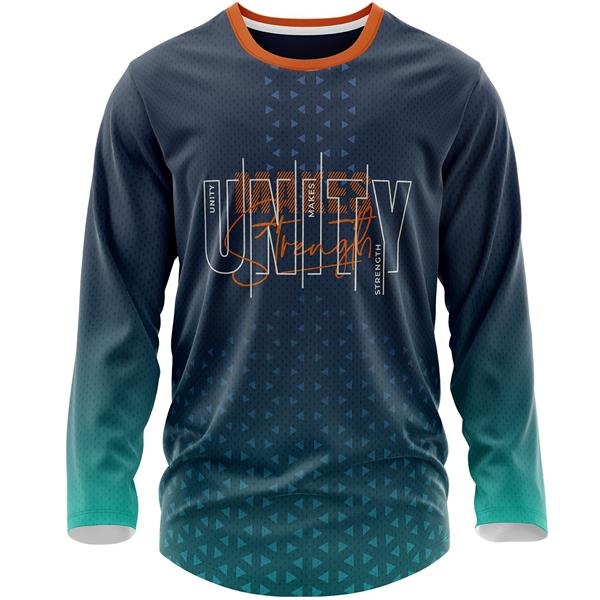 Men's 160 GSM Birdseye Mesh Sublimation Long Sleeve T-Shirt