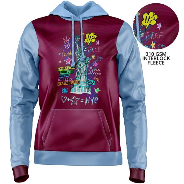 Unisex 310 GSM Interlock Fleece Sublimation Sweatshirt