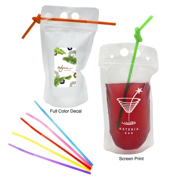 Clear Plastic Drink Pouch To-Go - AMS Printing