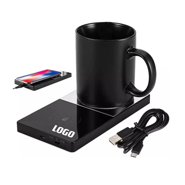 PYXISTIFY 2-in-1 Coffee Mug Warmer & Wireless Charger with A Stylish Mug -  Beverage Warming & Fast iPhone Charging – USB Cup Warmer & Wireless Mobile