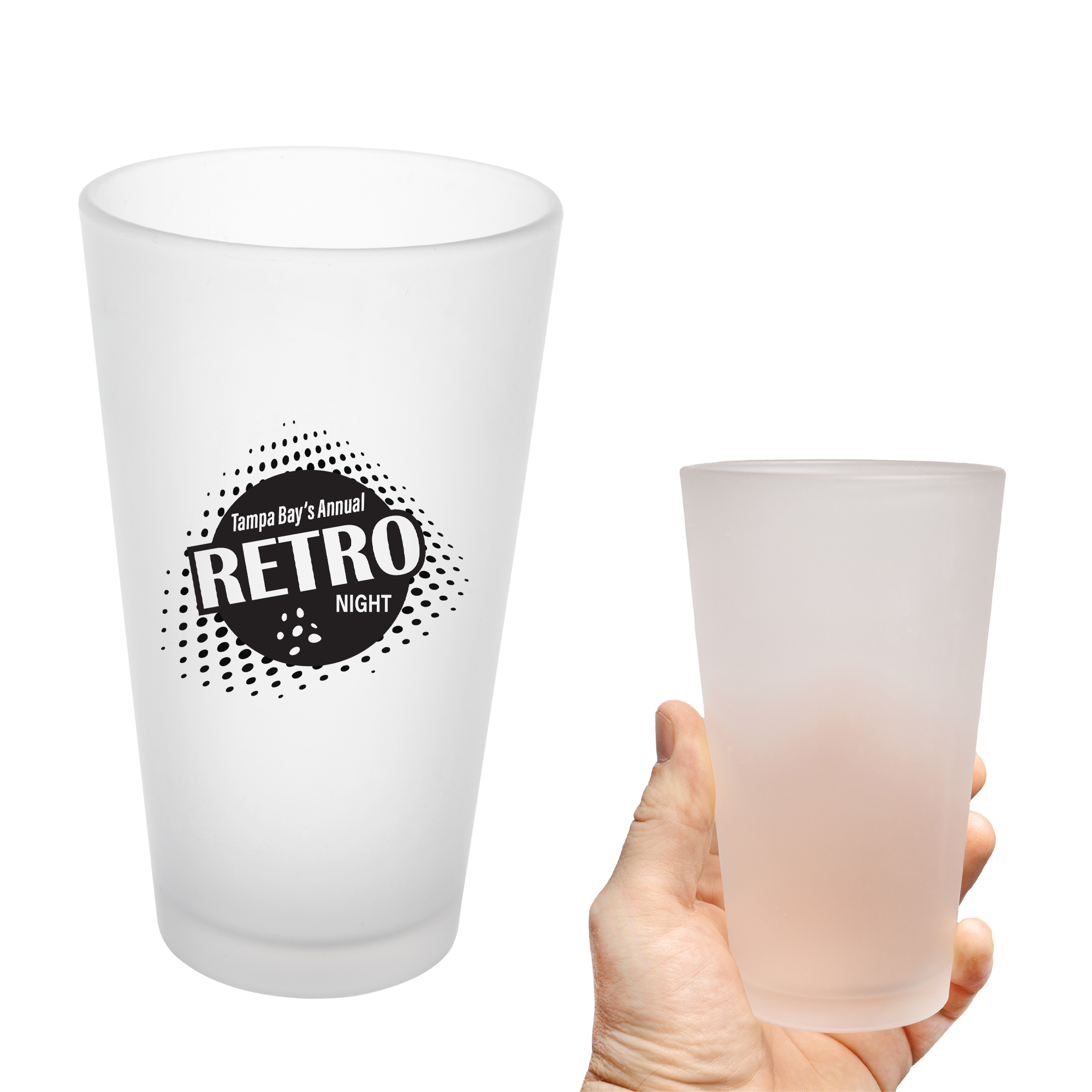 Mañana Sera Bonito Frosted Glass Cup 16 oz