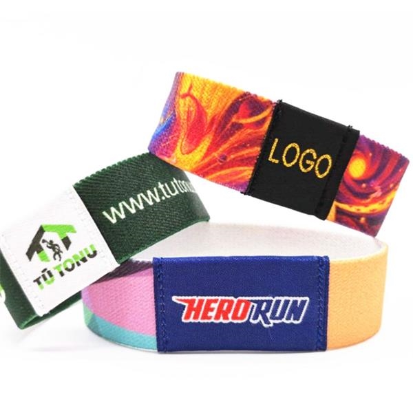 Stretchy Elastic Dye Sublimation Wristbands - PhotoImage ® Full Color  Imprint - Volunteer Gifts