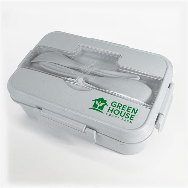 Wheat Straw Lunch Box Set - HPG - Promotional Products Supplier