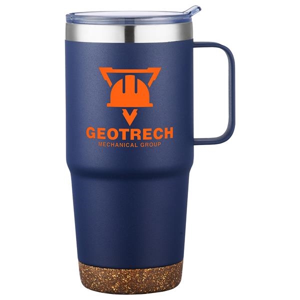 Promotional Cortina 24 oz Vacuum Insulated Travel Mug With Cork Base $13.52