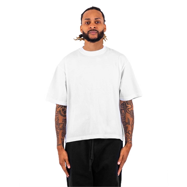 Adult Garment-Dyed Drop-Shoulder T-Shirt - White/S