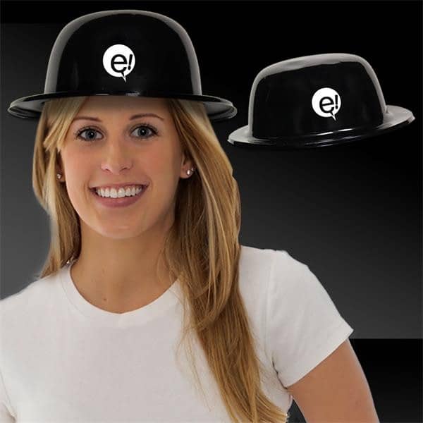 Black Plastic Derby Hat Everythingbranded Usa 