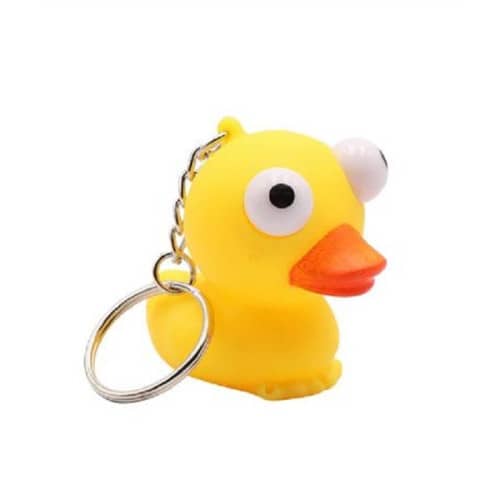 Yellow Duck Stress Reliever Keychain | EverythingBranded USA