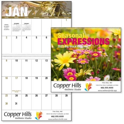 Seasonal Expressions Big Block Calendar EverythingBranded USA