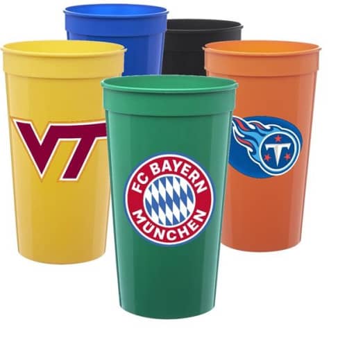 Large Plastic Stadium Cup W Custom Imprint 32 Oz Mug Everythingbranded Usa