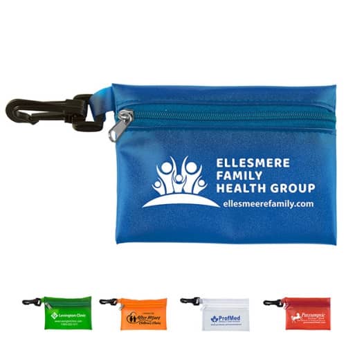 Promotional Large Zip Storage Pouch Bag w/ Plastic Hook $1.84