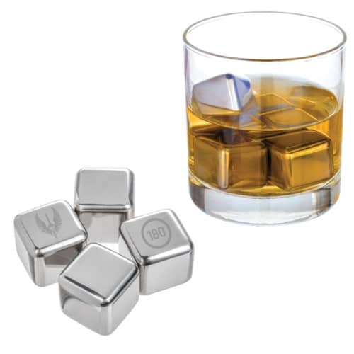 Custom Whiskey Scotch Glass & Stainless-Steel Ice Cube Set - Teals Prairie  & Co.®