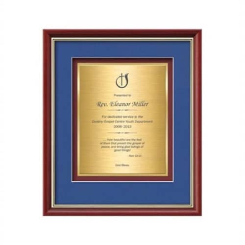 Baron Certificate TexEtch - Mahogany/Gold | EverythingBranded USA