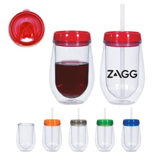 BEV2GO  10 Ounce Bev2Go Double Wall Acrylic Stemless Wine Tumbler