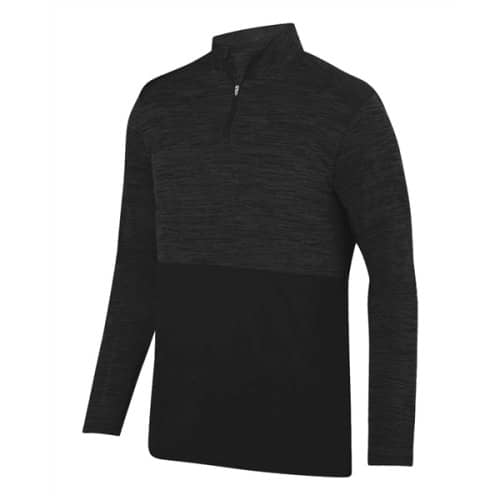 Augusta Sportswear Shadow Tonal Heather Quarter-Zip | EverythingBranded USA