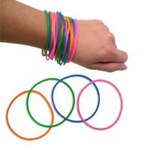 80's neon jelly bracelets