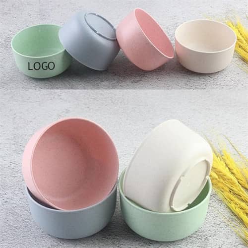 Wheat straw bowl set 4 pcs