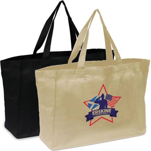 100% Cotton Canvas Sheeting Shopper Tote Bag | EverythingBranded USA