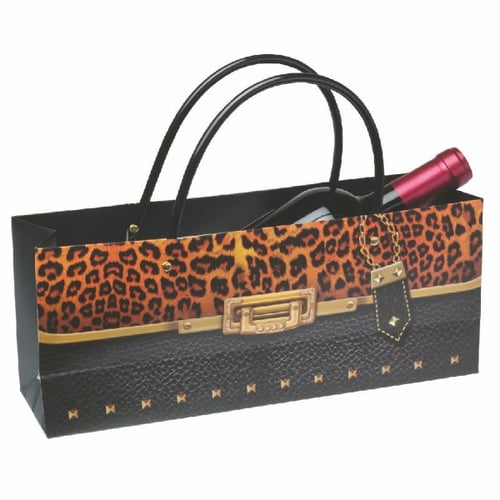 Cheetah Purse Horizontal Wine Bottle Bag EverythingBranded USA