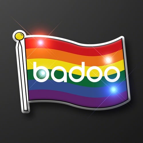 Promotional Customized Light Up Rainbow Pride Flag Pins