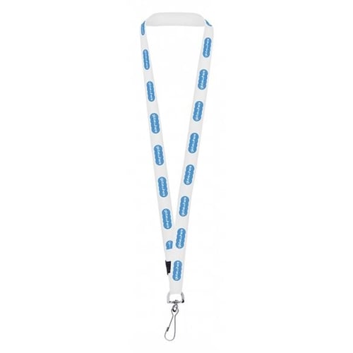 Stylish wholesale white lanyard In Varied Lengths And Prints