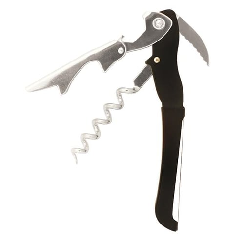 Waiters Double Lever Corkscrew Wine Opener - Stainless Steel