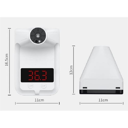 Wall-mounted hands free digital thermometer