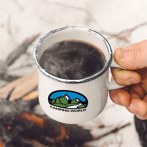 Coffee & Campfires Enamel Camping Mug 12oz