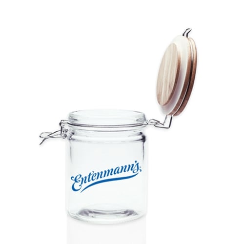 22 oz. Candy Jars with Hinged Wood Lids