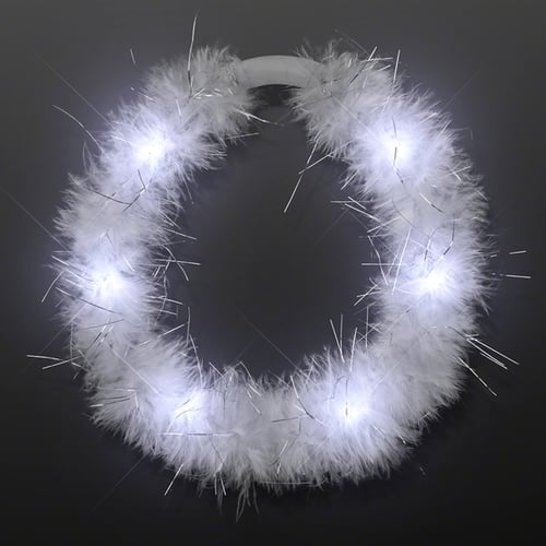 White LED Light Up Halo Costume Headband