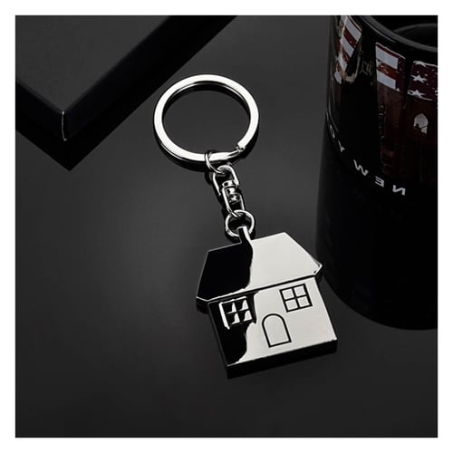 Promotional House Shaped Casa Metal Keychains - Metal Keychains